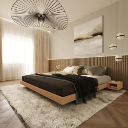 Carre - Seng i massiv b�g, fire st�rrelser
