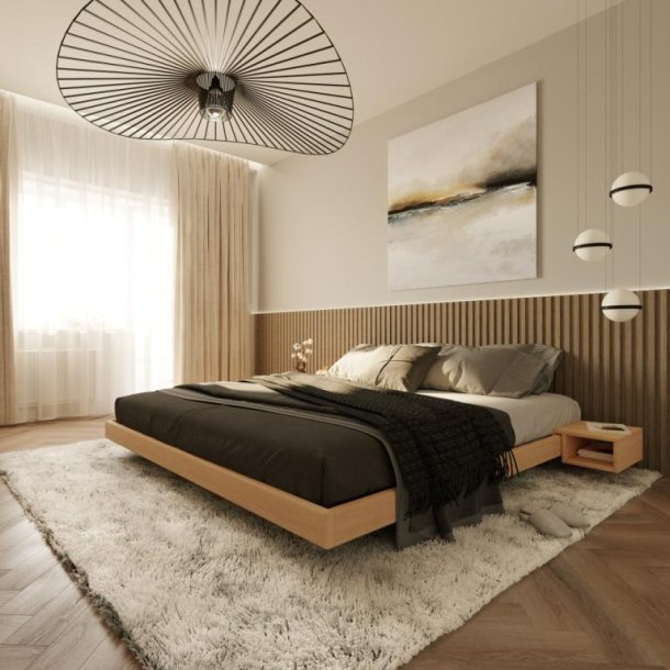 Carre - Seng i massiv b�g, fire st�rrelser