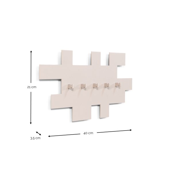 Puzzle - Kroklist i silkeslen taupe metall