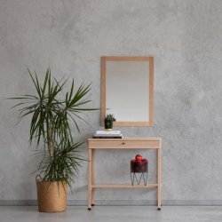  Freja � Konsolbord i massiv ek med en l�da