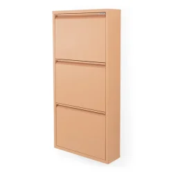 Zapato - Skoskab med 3 rum - terracotta farvet metal