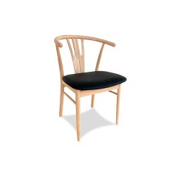 DC 58 - 2 Spisebordsstole i eg og sort lder