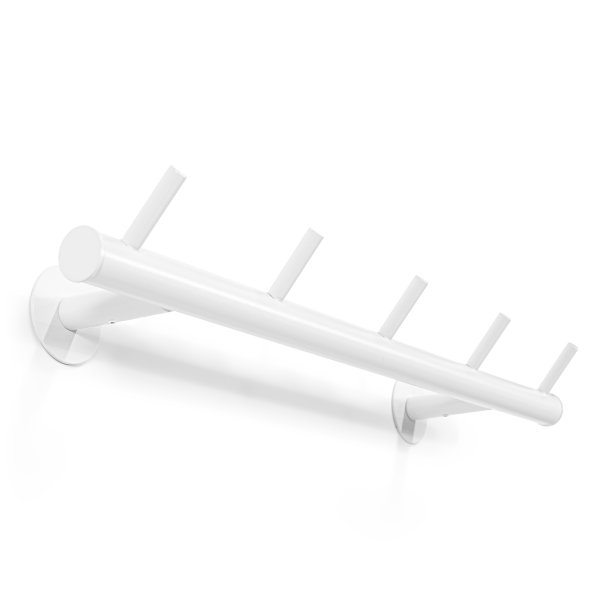 Brooks - Knagerkke med fem knager i hvid metal