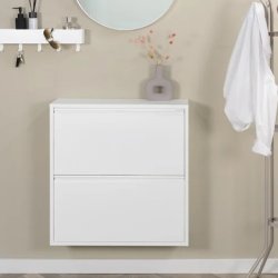 Zapato - Skoskab med 2 dobbelt rum - hvidt metal