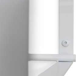 Dinex - Hattehylde i hvid metal, bredde 100 cm.