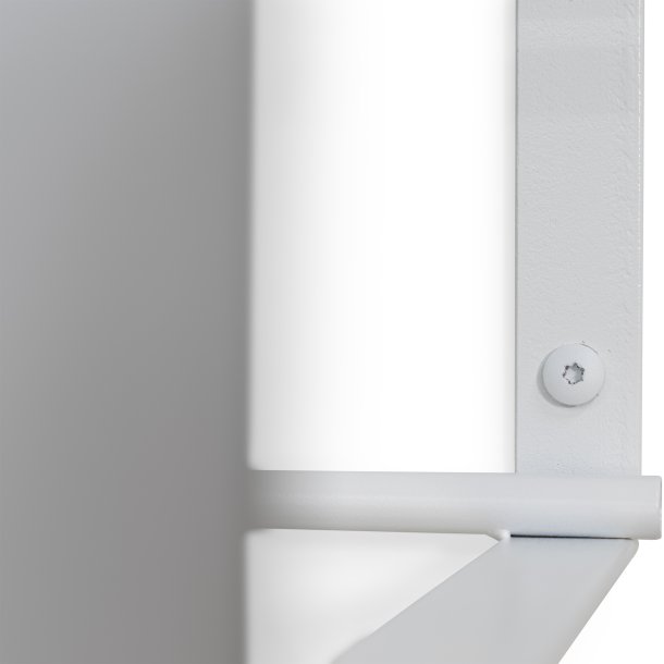 Dinex - Hattehylde i hvid metal, bredde 100 cm.