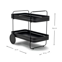 Carrito - Serveringsvogn i stvet grn metal