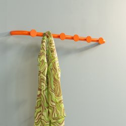 Flash - Knagerkke i orange metal med seks knager