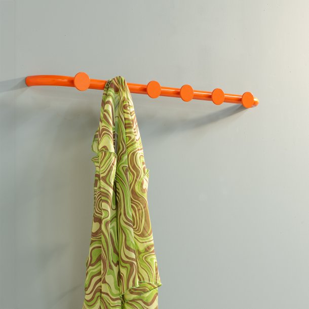 Flash - Knagerkke i orange metal med seks knager