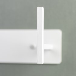 Zahara - Knagerkke med tre knager i hvidt metal