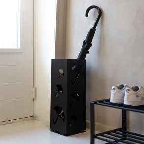Pisa - Paraplyhllare i svart metall