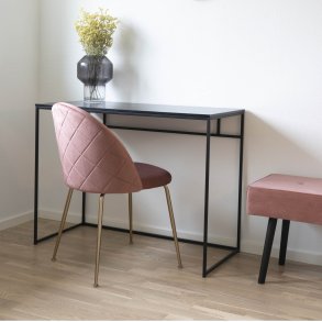 Zeta - Skrivbord i svart metall och svart bordsskiva