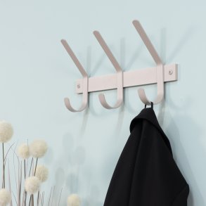 Gancho - Kroklist med tre krokar i silkeslen taupefrgad metall