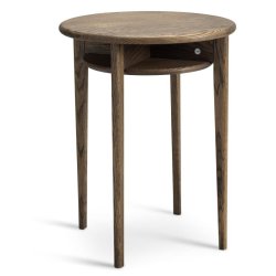 Swedish, Rundt hj�rnebord i massiv eg og fem forskellige finish. � 43 x h�jde 55 cm
