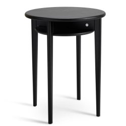 Swedish, Rundt hj�rnebord i massiv eg og fem forskellige finish. � 43 x h�jde 55 cm