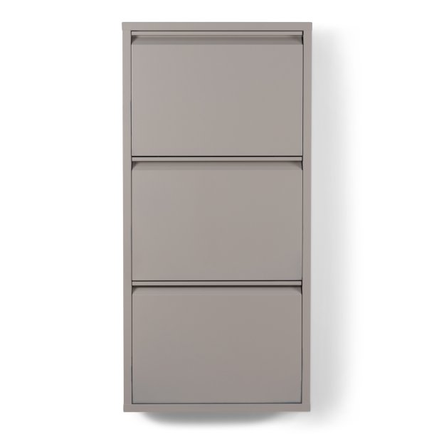 Zapato - Skoskab med 3 rum - silky taupe metal