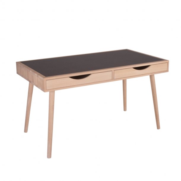 Kansas Skrivebord, massiv eg og linoleum, 130 x  70 cm
