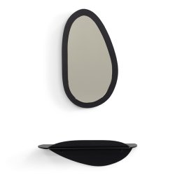 Cosma - Spejl &amp; hylde, enkeltvis eller som s�t i en sortmetal