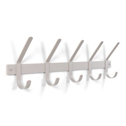 Gancho - Knagerkke med fem knager i silky taupe farvet metal