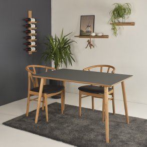 Wilma - Matbord i 6 linoleumfrger, 90 x 140 cm.