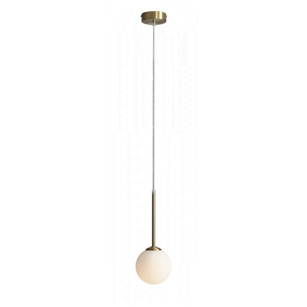  Stick - Loftlampe i messing og glas,  14 cm. kuppel