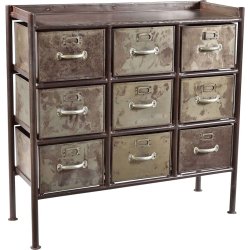 Saga - 9 rums opbevaringsskab i lakeret patineret jern