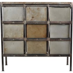 Saga - 9 rums opbevaringsskab i lakeret patineret jern