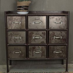 Saga - 9 rums opbevaringsskab i lakeret patineret jern