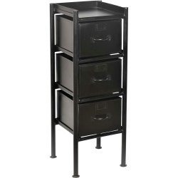 Saga - 3 rums opbevaringsskab i sortlakeret metal