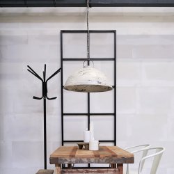 Thormann pendel i antik hvid metal, model large