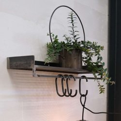 Maze  - 2 patinerede jernhylder, model large