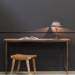 Winslet bordlampe i lakeret patineret jern