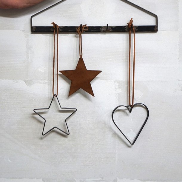 Stjerne i patineret metal - model Small