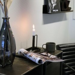 Camp - 2 Lysestager i patineret metal