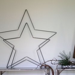 Stjerne i patineret metal - model Large