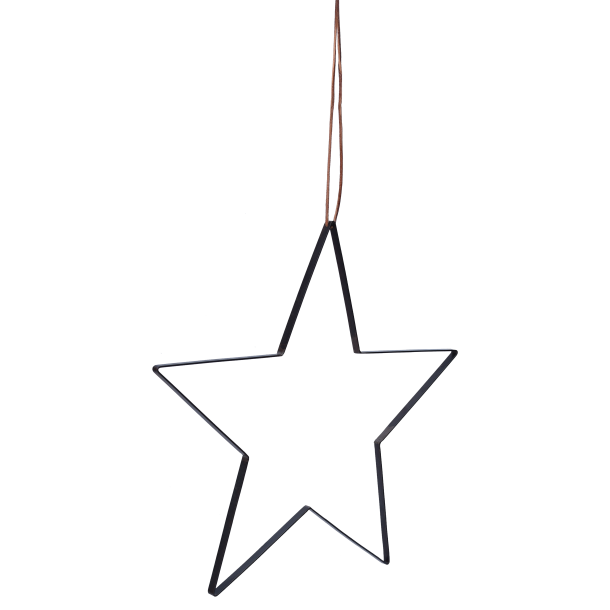 Stjerne i patineret metal - model Large