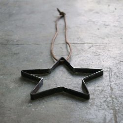 Stjerne i patineret metal - model Small