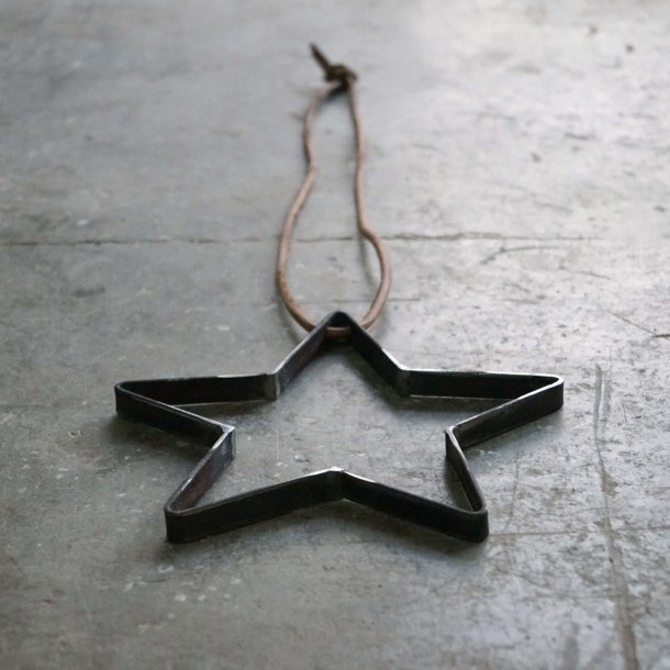 Stjerne i patineret metal - model Small