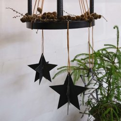 Stj�rna i patinerad svart metall