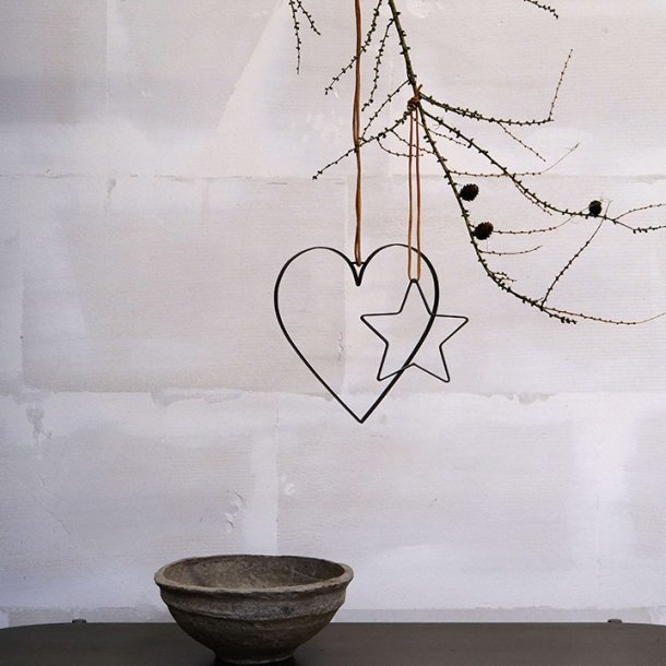 Stjerne i patineret metal - model Small