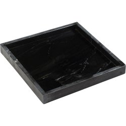 Marcos - 2 Bakker i sort marmor, 35 x 35 cm.