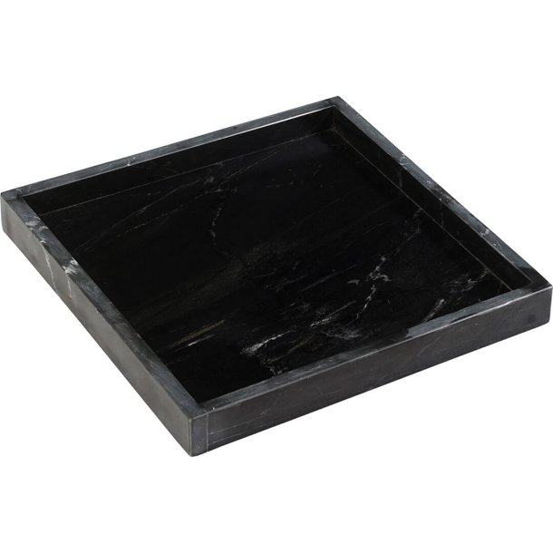 Marcos - 2 Bakker i sort marmor, 35 x 35 cm.