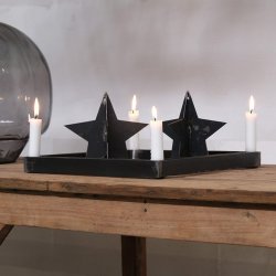 Stj�rna i patinerad svart metall