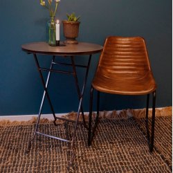 Bella - metal caf bord med en r finish