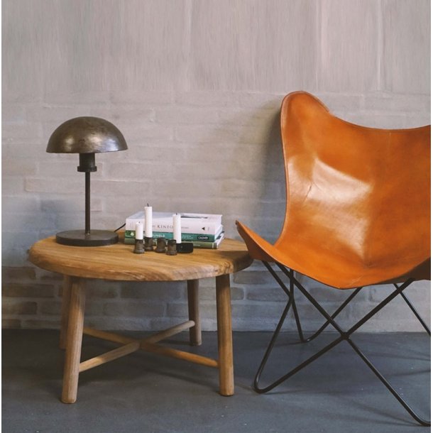 Winslet bordlampe i lakeret patineret jern