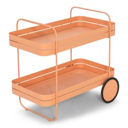 Carrito - Serveringsvogn i orange farvet metal