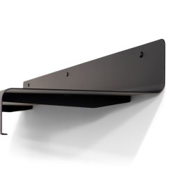 Say - Hattehylde i sort metal, bredde 120 cm.