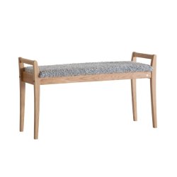 Meja - B�nk i lakeret eg med en bredde p� 98 cm
