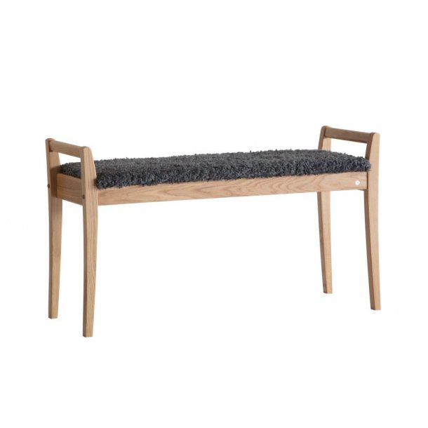 Meja - B�nk i lakeret eg med en bredde p� 98 cm