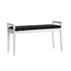 Meja - B�nk i hvidlakeret med en bredde p� 98 cm